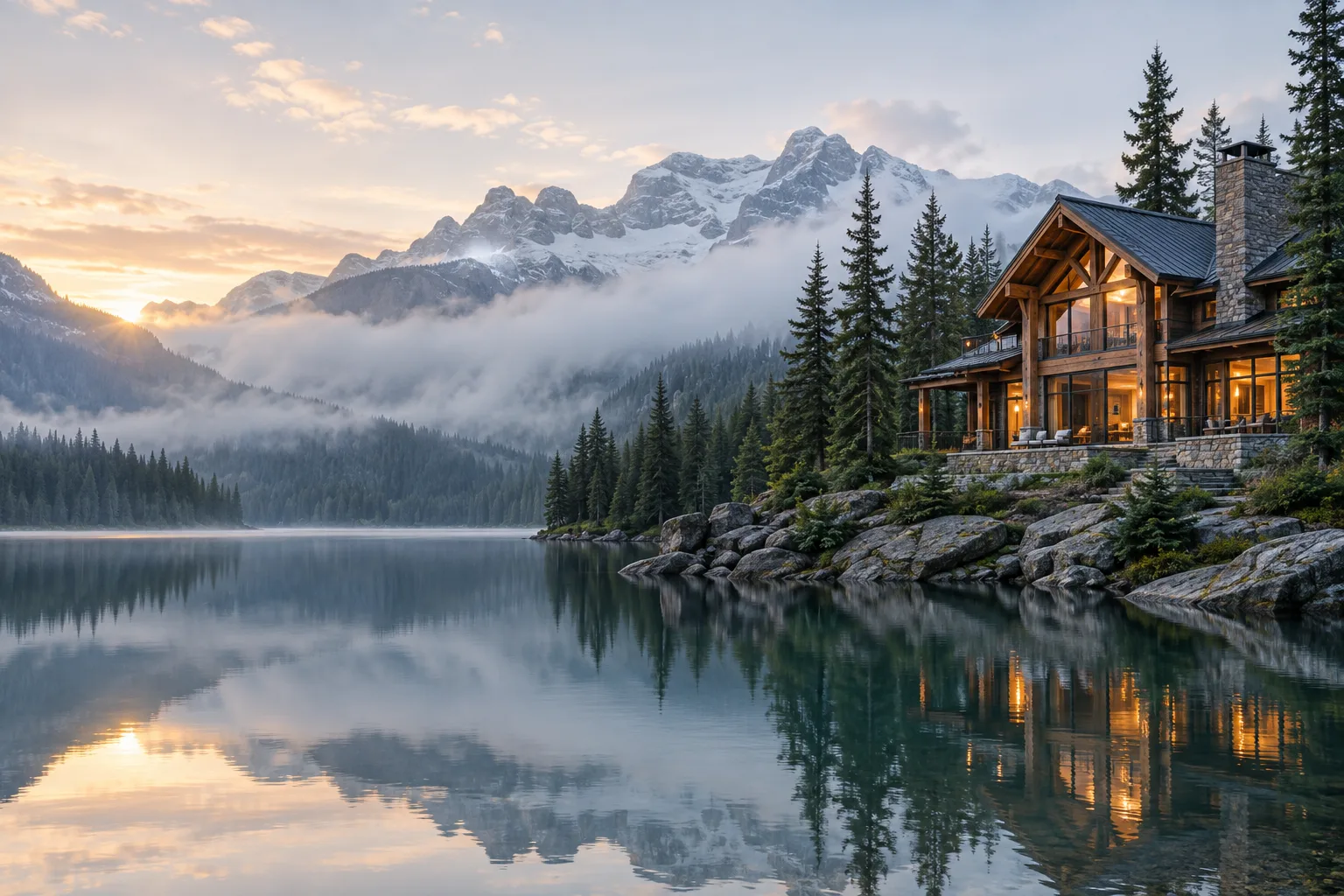 Pinewater Lodge — Mountain Retreat editorial photograph